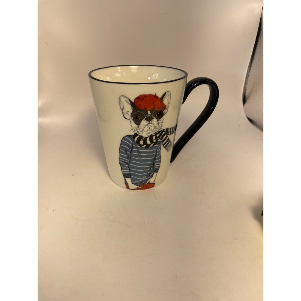 Signature Housewares Hipster Animal Coffee Mug 16.5 oz Bulldog with Eyeglasses